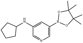 N-CYCLOPENTYL-5-(4,4,5,5-TETRAMETHYL-1,3,2-DIOXABOROLAN-2-YL)PYRIDIN-3-AMINE Structure
