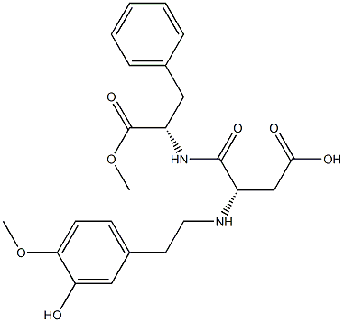 (S)-3-(3-hydroxy-4-MethoxyphenethylaMino)-4-((S)-1-Methoxy-1-oxo-3-phenylpropan-2-ylaMino)-4-oxobutanoic acid Structure