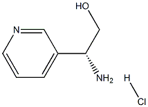 (R)-2-아미노-2-(피리딘-3-일)에탄올염산염 구조식 이미지