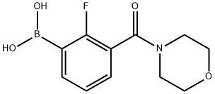 2-fluoro-3-(Morpholine-4-carbonyl)phenylboronic acid 구조식 이미지