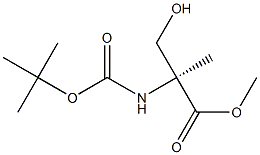 (S)-Methyl 2-((tert-butoxycarbonyl)aMino)-3-hydroxy-2-Methylpropanoate Structure