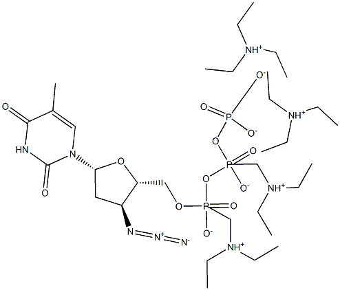 3'-Azido-3'-deoxythyMidine 5'-Triphosphate TriethylaMMoniuM Salt 구조식 이미지