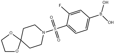 (4-(1,4-dioxa-8-azaspiro[4.5]decan-8-ylsulfonyl)-3-fluorophenyl)boronic acid Structure