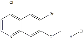 6-broMo-4-chloro-7-Methoxyquinoline hydrochloride 구조식 이미지