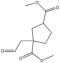 diMethyl 1-(forMylMethyl)cyclopentane-1,3-dicarboxylate Structure