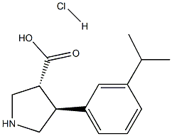 (+/-)-trans-4-(3-isopropyl-phenyl)-pyrrolidine-3-carboxylic acid-HCl 구조식 이미지