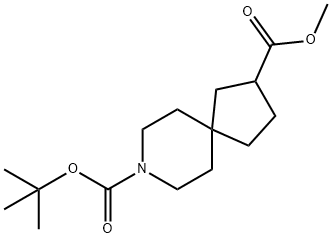8-tert-butyl 2-Methyl 8-azaspiro[4.5]decane-2,8-dicarboxylate 구조식 이미지