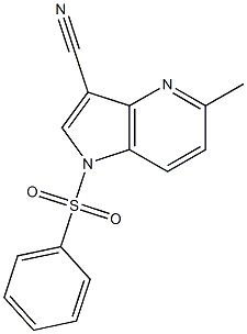 3-Cyano-5-Methyl-1-(phenylsulfonyl)-4-azaindole Structure
