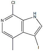 7-Chloro-3-iodo-4-Methyl-6-azaindole 구조식 이미지