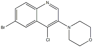 4-(6-broMo-4-chloroquinolin-3-yl)Morpholine 구조식 이미지