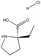 (S)-2-ethylpyrrolidine-2-carboxylic acid hydrochloride Structure