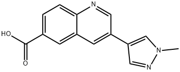 3-(1-Methyl-1H-pyrazol-4-yl)quinoline-6-carboxylic acid Structure