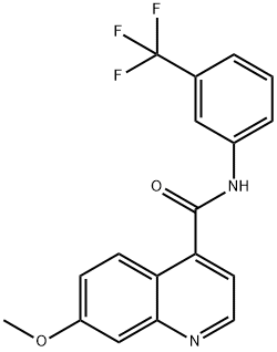 7-Methoxy-N-(3-(trifluoroMethyl)phenyl)quinoline-4-carboxaMide Structure