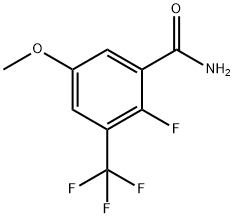 2-Fluoro-5-Methoxy-3-(trifluoroMethyl)benzaMide, 97% Structure