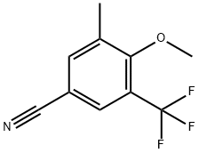 4-Methoxy-3-Methyl-5-(trifluoroMethyl)benzonitrile, 97% Structure