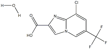 8-Chloro-6-(trifluoroMethyl)iMidazo[1,2-a]pyridine-2-carboxylic acid hydrate, 95% Structure