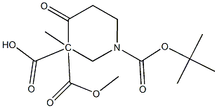 1-tert-butyl 3,3-diMethyl 4-oxopiperidine-1,3,3-tricarboxylate 구조식 이미지