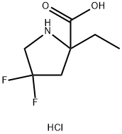 2-ethyl-4,4-difluoropyrrolidine-2-carboxylic acid hydrochloride Structure