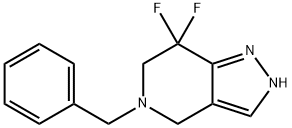 5-benzyl-7,7-difluoro-4,5,6,7-tetrahydro-1H-pyrazolo[4,3-c]pyridine 구조식 이미지