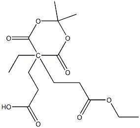 diethyl 3,3'-(2,2-diMethyl-4,6-dioxo-1,3-dioxane-5,5-diyl)dipropanoate Structure