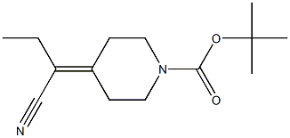 tert-butyl 4-(1-cyanopropylidene)piperidine-1-carboxylate Structure