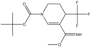 tert-butyl 5-(iMino(Methoxy)Methyl)-4-(trifluoroMethyl)-3,4-dihydropyridine-1(2H)-carboxylate 구조식 이미지