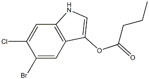 5-Bromo-6-chloro-3-indolyl butyrate 구조식 이미지
