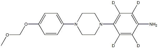 4-[4-[4-(Methoxymethoxy)phenyl]-1-piperazinyl]benzenamine-d4 Structure
