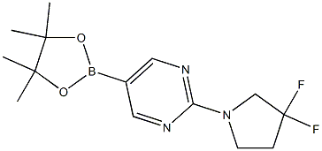 2-(3,3-Difluoropyrrolidin-1-yl)-5-(4,4,5,5-tetraMethyl-1,3,2-dioxaborolan-2-yl)pyriMidine Structure