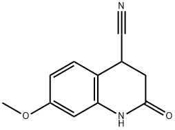 7-Methoxy-2-oxo-1,2,3,4-tetrahydroquinoline-4-carbonitrile 구조식 이미지