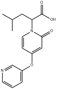 4-Methyl-2-(2-oxo-4-(pyridin-3-yloxy)pyridin-1(2H)-yl)pentanoic acid Structure