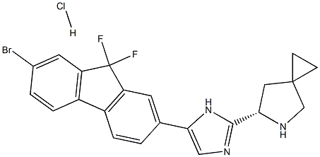 (S)-6-(5-(7-broMo-9,9-difluoro-9H-fluoren-2-yl)-1H-iMidazol-2-yl)-5-azaspiro[2.4]heptane hydrochloride Structure