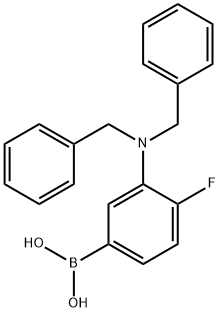 (3-(dibenzylaMino)-4-fluorophenyl)boronic acid 구조식 이미지