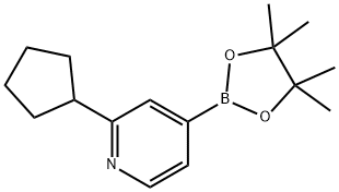 2-cyclopentyl-4-(4,4,5,5-tetraMethyl-1,3,2-dioxaborolan-2-yl)pyridine Structure