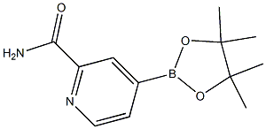 4-(4,4,5,5-tetraMethyl-1,3,2-dioxaborolan-2-yl)picolinaMide 구조식 이미지