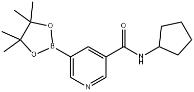 N-CYCLOPENTYL-5-(4,4,5,5-TETRAMETHYL-1,3,2-DIOXABOROLAN-2-YL)NICOTINAMIDE Structure