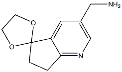 (6,7-dihydrospiro[cyclopenta[b]pyridine-5,2'-[1,3]dioxolan]-3-yl)MethanaMine Structure