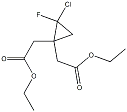 Diethyl 2,2'-(2-chloro-2-fluorocyclopropane-1,1-diyl)diacetate 구조식 이미지