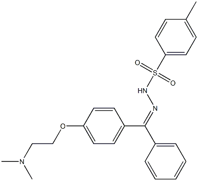 N'-((4-(2-(DiMethylaMino)ethoxy)phenyl)(phenyl)Methylene)-4-Methylbenzenesulfonohydrazide 구조식 이미지