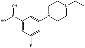 (3-(4-ethylpiperazin-1-yl)-5-fluorophenyl)boronic acid Structure