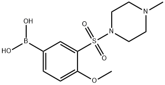 (4-Methoxy-3-((4-Methylpiperazin-1-yl)sulfonyl)phenyl)boronic acid Structure