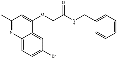 N-benzyl-2-(6-broMo-2-Methylquinolin-4-yloxy)acetaMide Structure