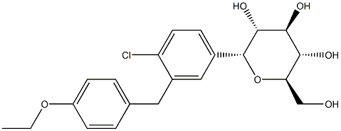 (2R,3R,4R,5S,6R)-2-(4-chloro-3-(4-ethoxybenzyl)phenyl)-6-(hydroxyMethyl)tetrahydro-2H-pyran-3,4,5-triol Structure