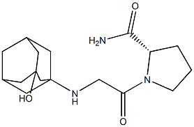 (S)-1-[2-(-3-hydroxy-adaMantan-1-ylaMino)-acetyl]-pyrrolidine-2-carboxaMide Structure