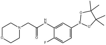 N-(2-fluoro-5-(4,4,5,5-tetramethyl-1,3,2-dioxaborolan-2-yl)phenyl)-2-morpholinoacetamide 구조식 이미지