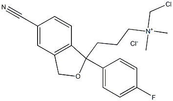 N-ChloroMethyl CitalopraM Chloride 구조식 이미지
