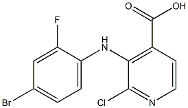 3-(4-BroMo-2-fluoro-phenylaMino)-2-chloro-isonicotinic acid 구조식 이미지