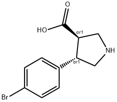 (+/-)-trans-4-(4-broMo-phenyl)-pyrrolidine-3-carboxylic acid 구조식 이미지