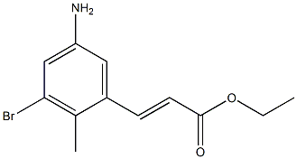 (E)-ethyl 3-(5-aMino-3-broMo-2-Methylphenyl)acrylate Structure