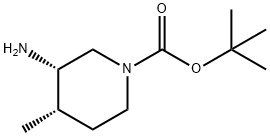 (3S,4S)-TERT-BUTYL 3-AMINO-4-METHYLPIPERIDINE-1-CARBOXYLATE 구조식 이미지